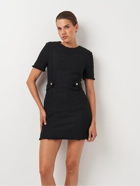 H&M Tweed Boucle Black Dress (BNWT)